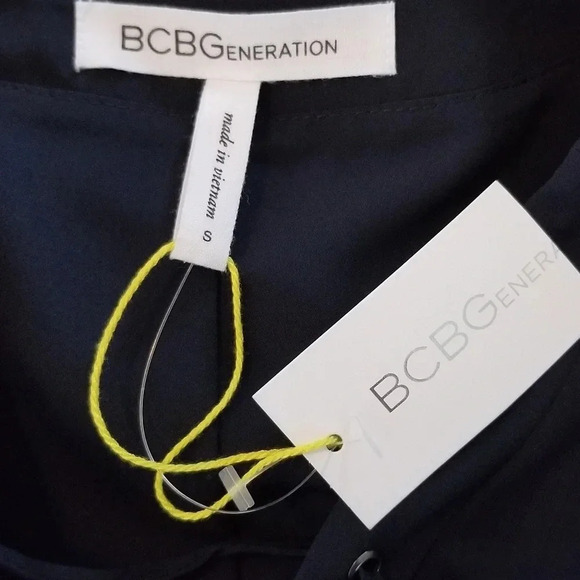 NWT BCBGeneration Blue Tonal Striped Long Sleeve Dress S - Picture 5 of 6